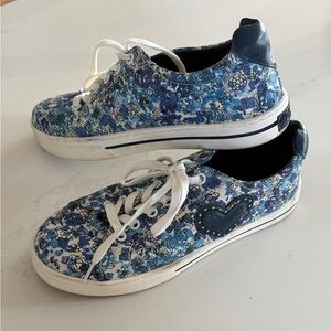 Brighton Blue Floral Sneakers